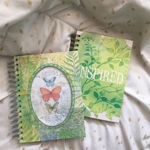 COPY - Lot Of 2 Green Butterfly Leaf Notebooks